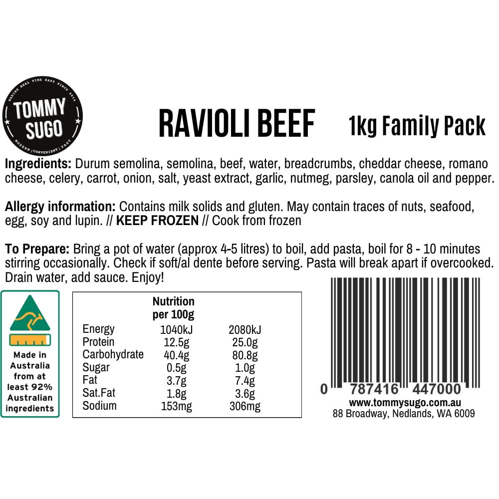 Feed The Family Beef Ravioli