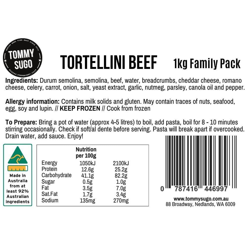 Feed The Family Beef Tortellini