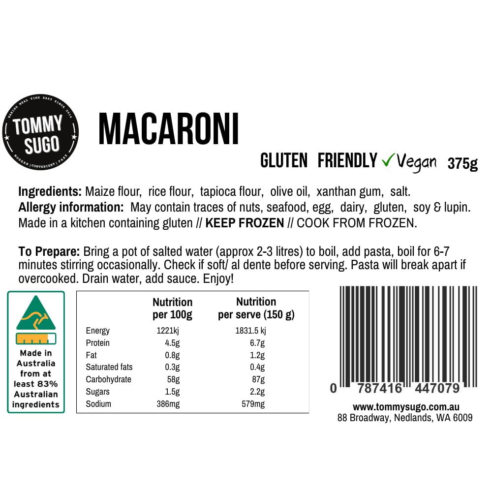 Gluten Friendly Macaroni