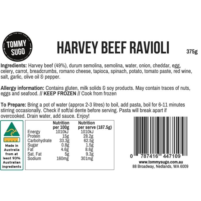 Harvey Beef Ravioli