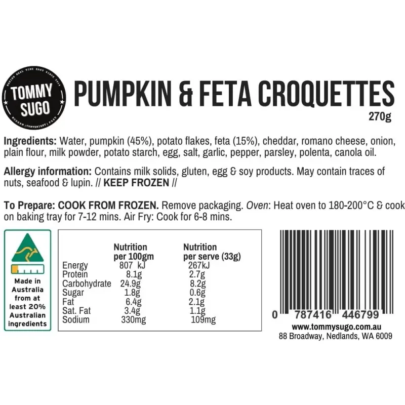 Pumpkin & Feta Croquettes