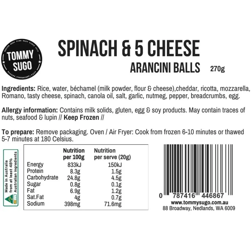 Spinach & 5 Cheese Arancini